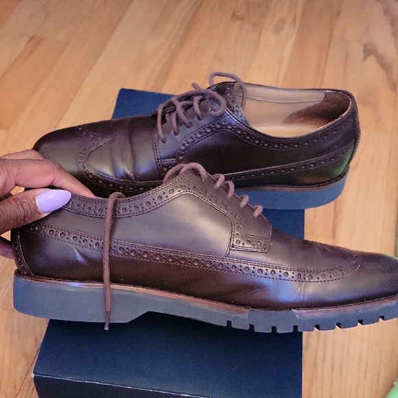 Cole Haan Men\'s Dark Brown Leather Oxfords main image 7